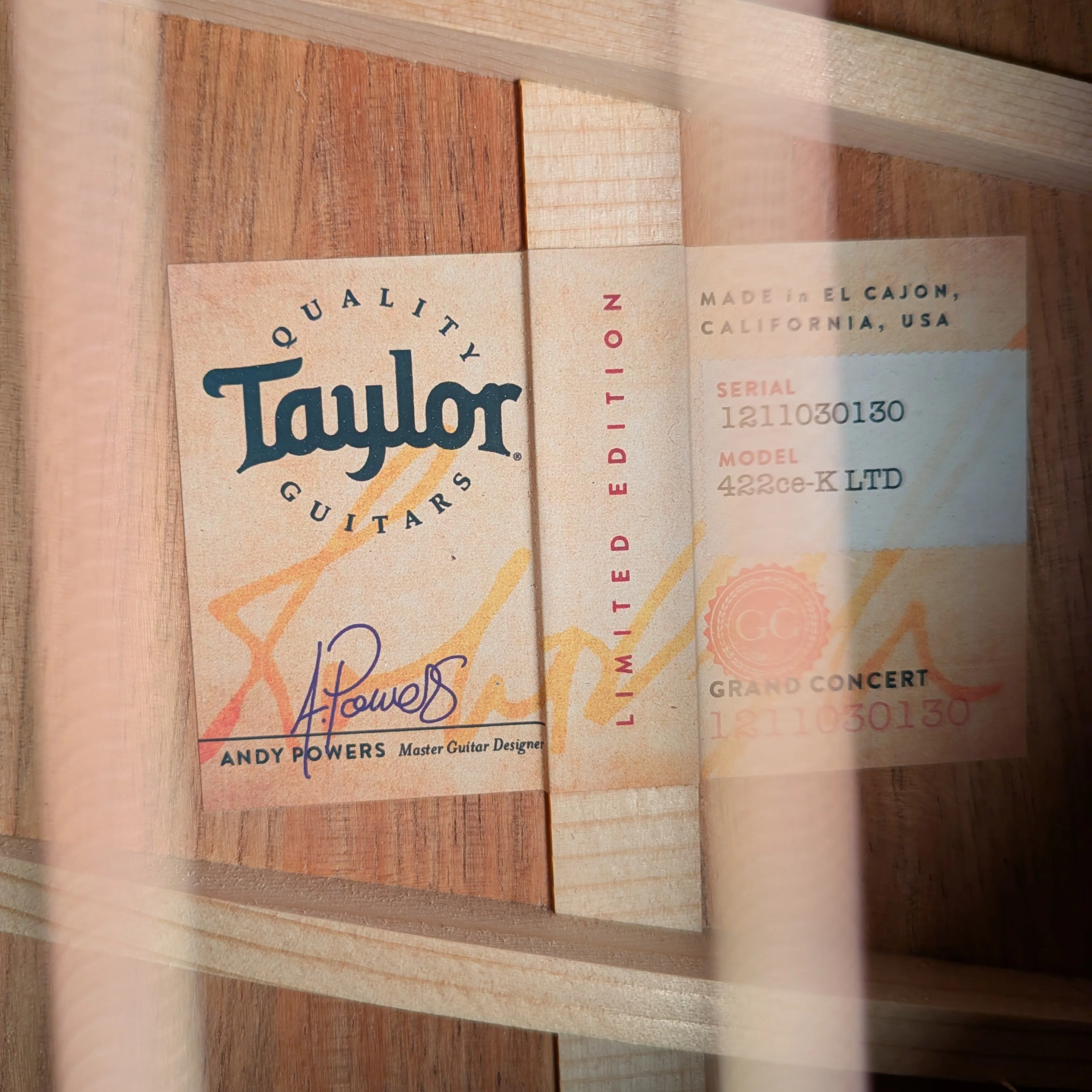 Taylor 422ce-K LTD Koa 2021 - Natural - Image 10
