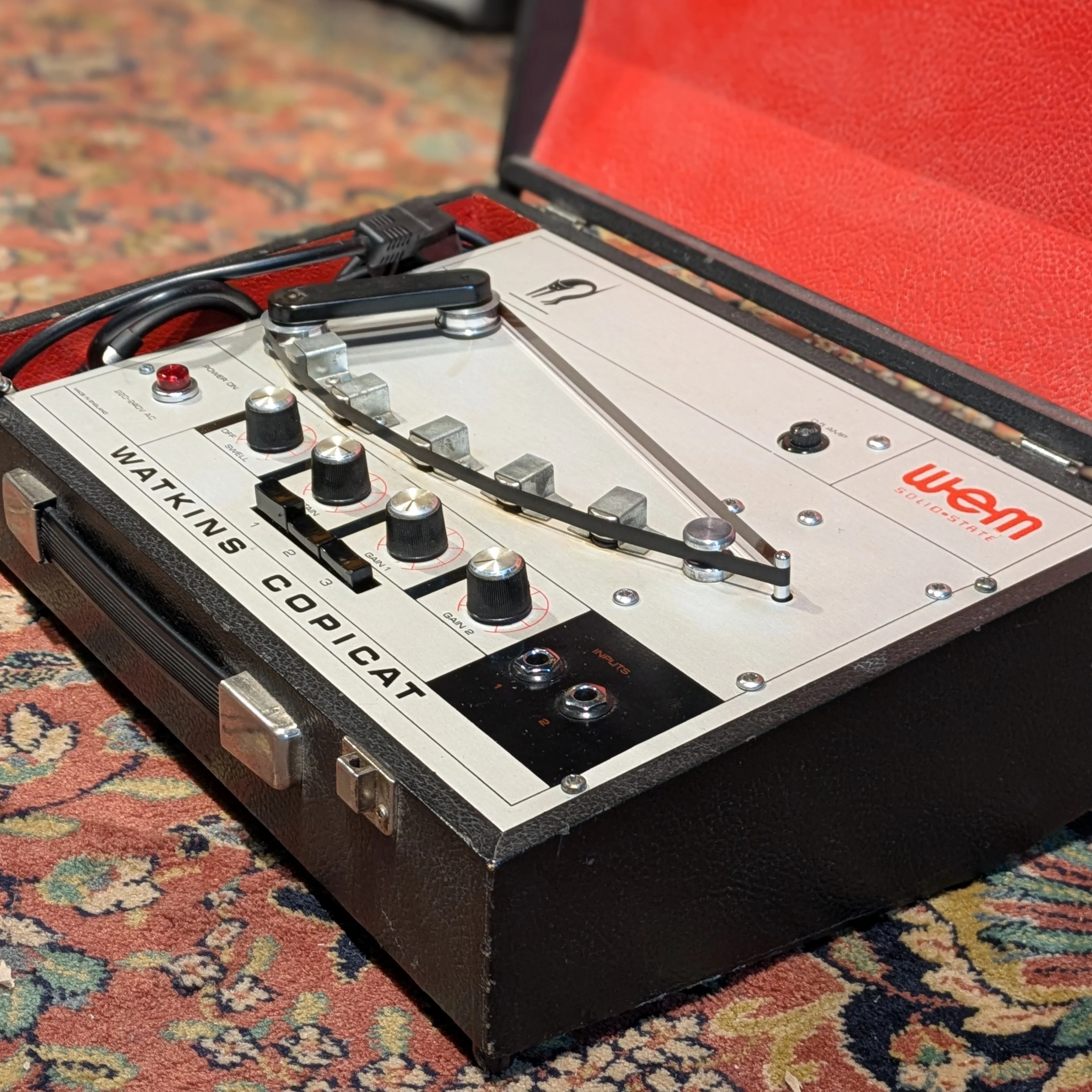 WEM Watkins Copicat Mk4 Solid-State Tape Echo 1970s - Metal with Black Case - Image 2